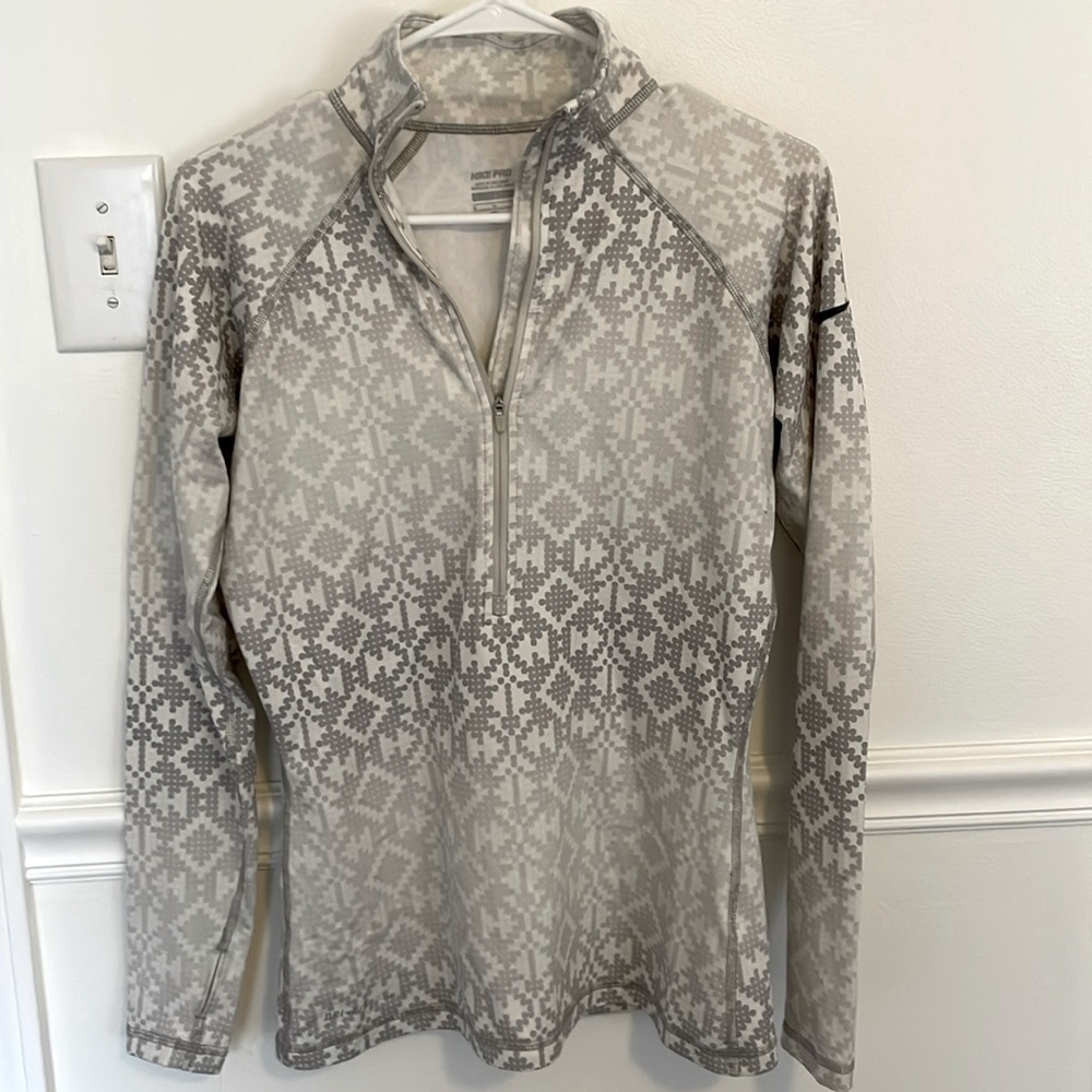 NIKE PRO 3/4 zip athletic top